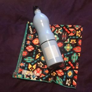 Lularoe Water Bottle with cup/storage and Bandana